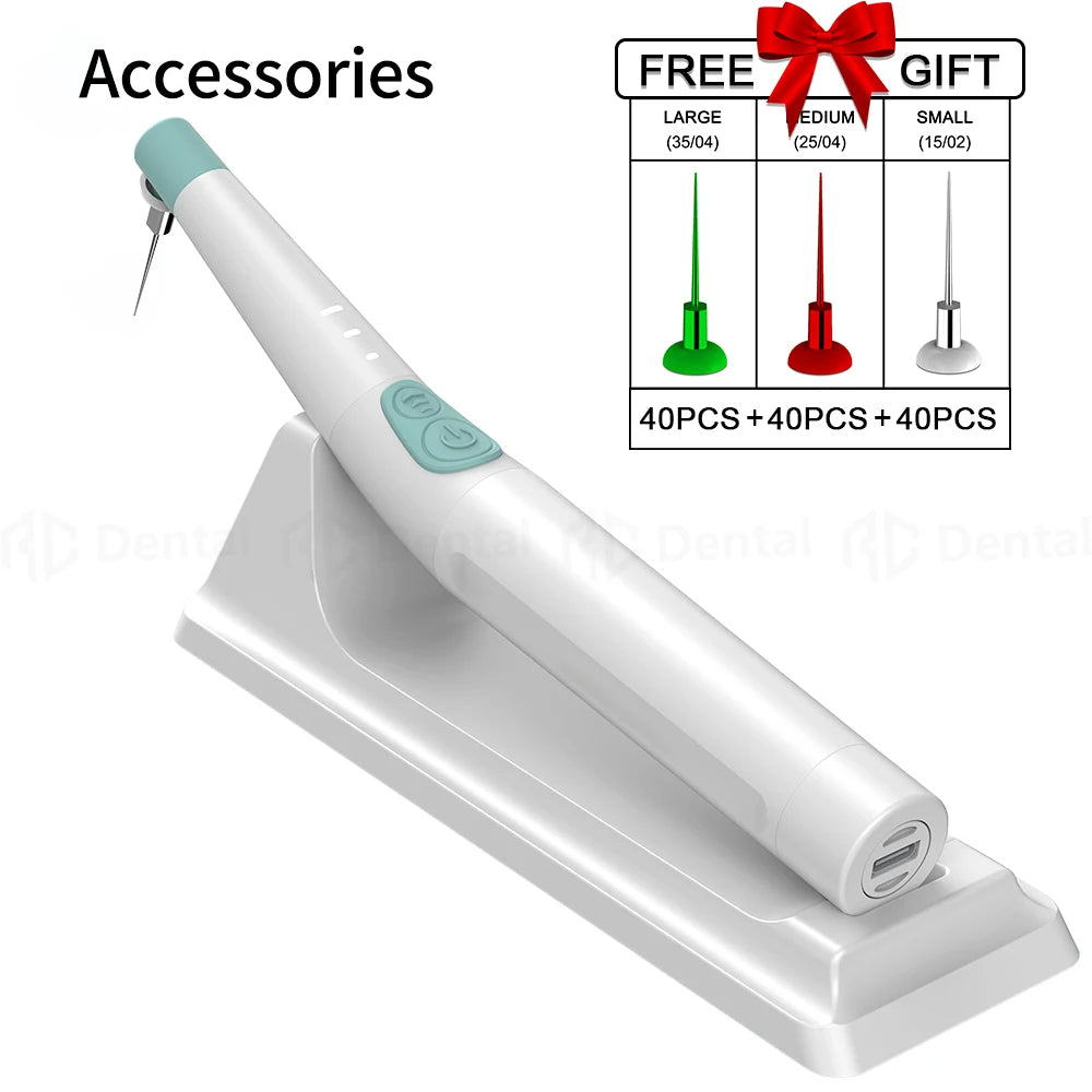 Irrigador sônico dental endo arquivo ativador sônico para canal raiz instrumento dental endo limpeza com 120 peças dicas a3