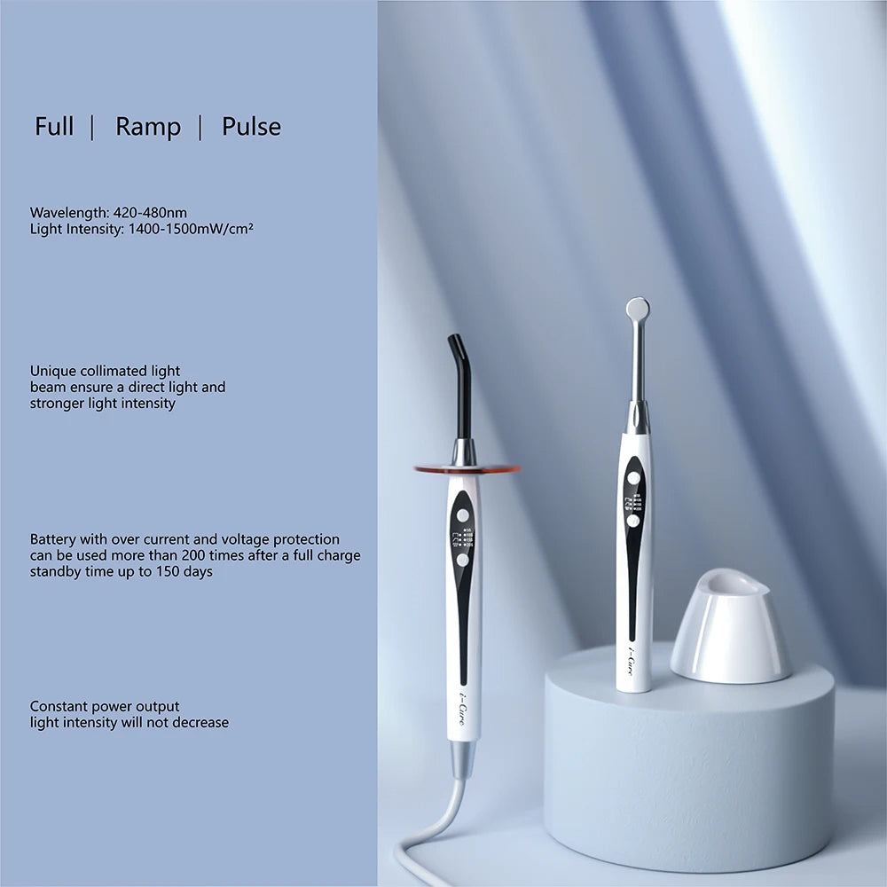Máquina de luz de cura dentária i-cure, 1 segundo, sem fio, lâmpada led, ajustável, luz azul, ferramentas de solidificação, i-cure plus