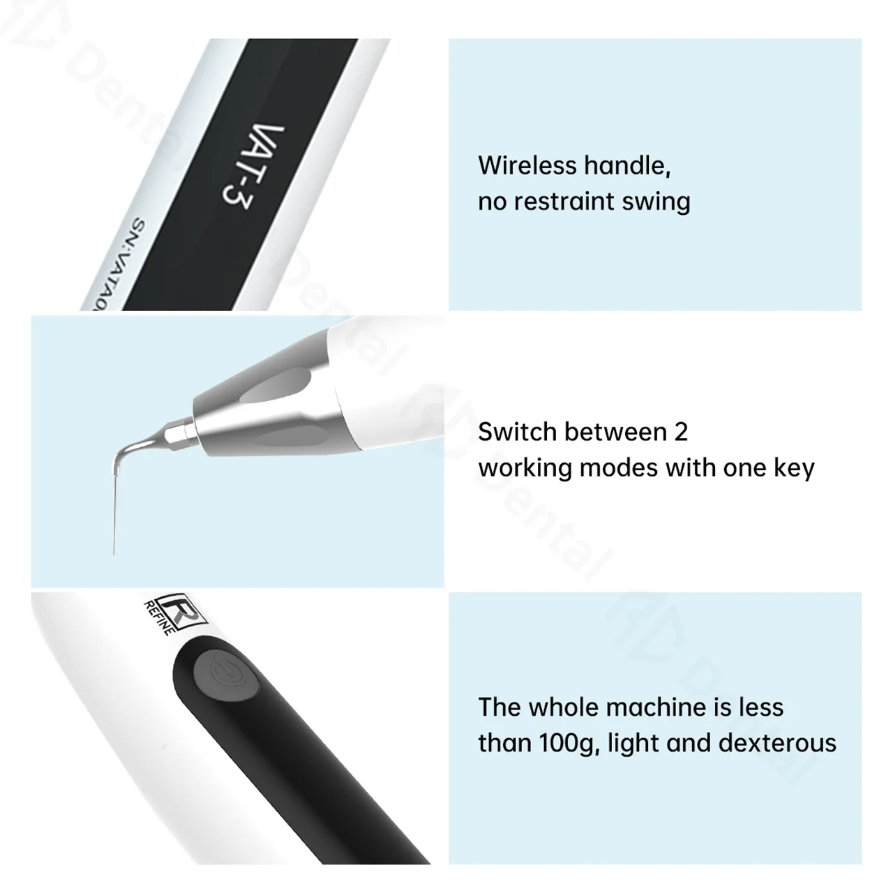 Ativador ultrassônico sem fio, instrumento dental, irrigador sônico endo, ativador sônico para pontas de canal radicular, ferramentas odontológicas, IVA-3