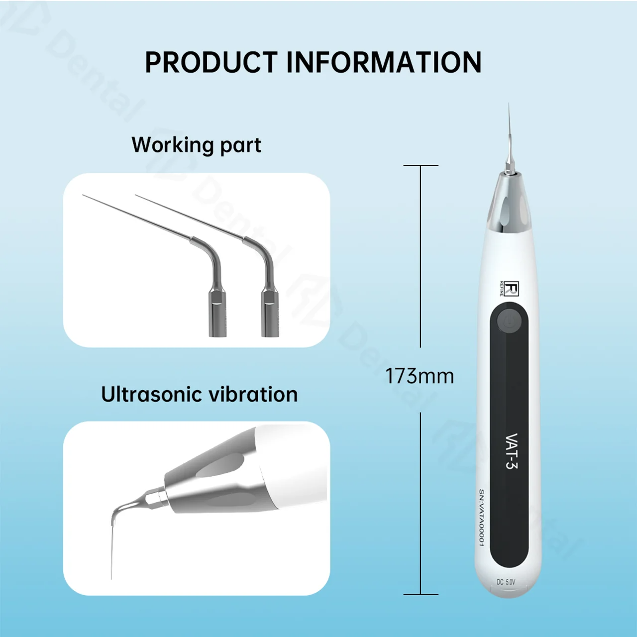 Ativador ultrassônico sem fio, instrumento dental, irrigador sônico endo, ativador sônico para pontas de canal radicular, ferramentas odontológicas, IVA-3