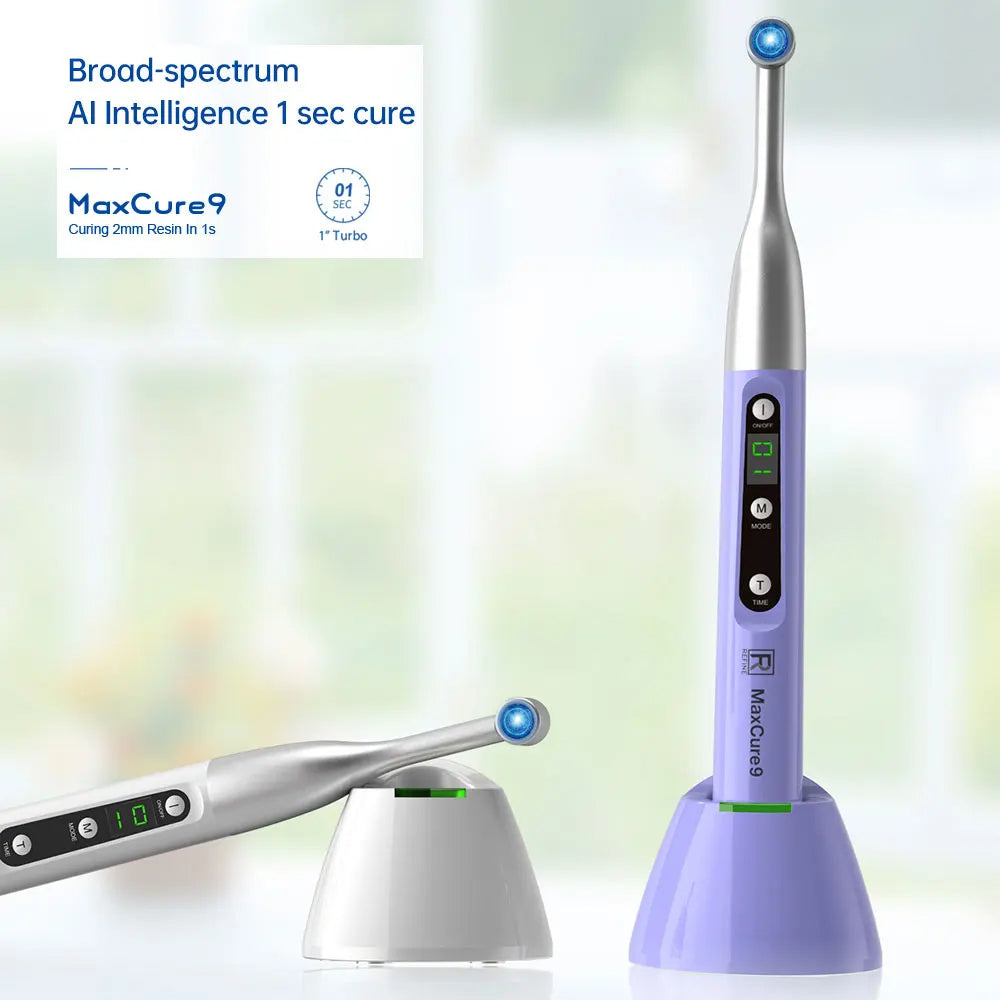 Dental Curing Light Wireless Led Lamp Cordless Adjustable Blue Light Solidify Tools Broad-Spectrum 1 sec cure AI intelligence