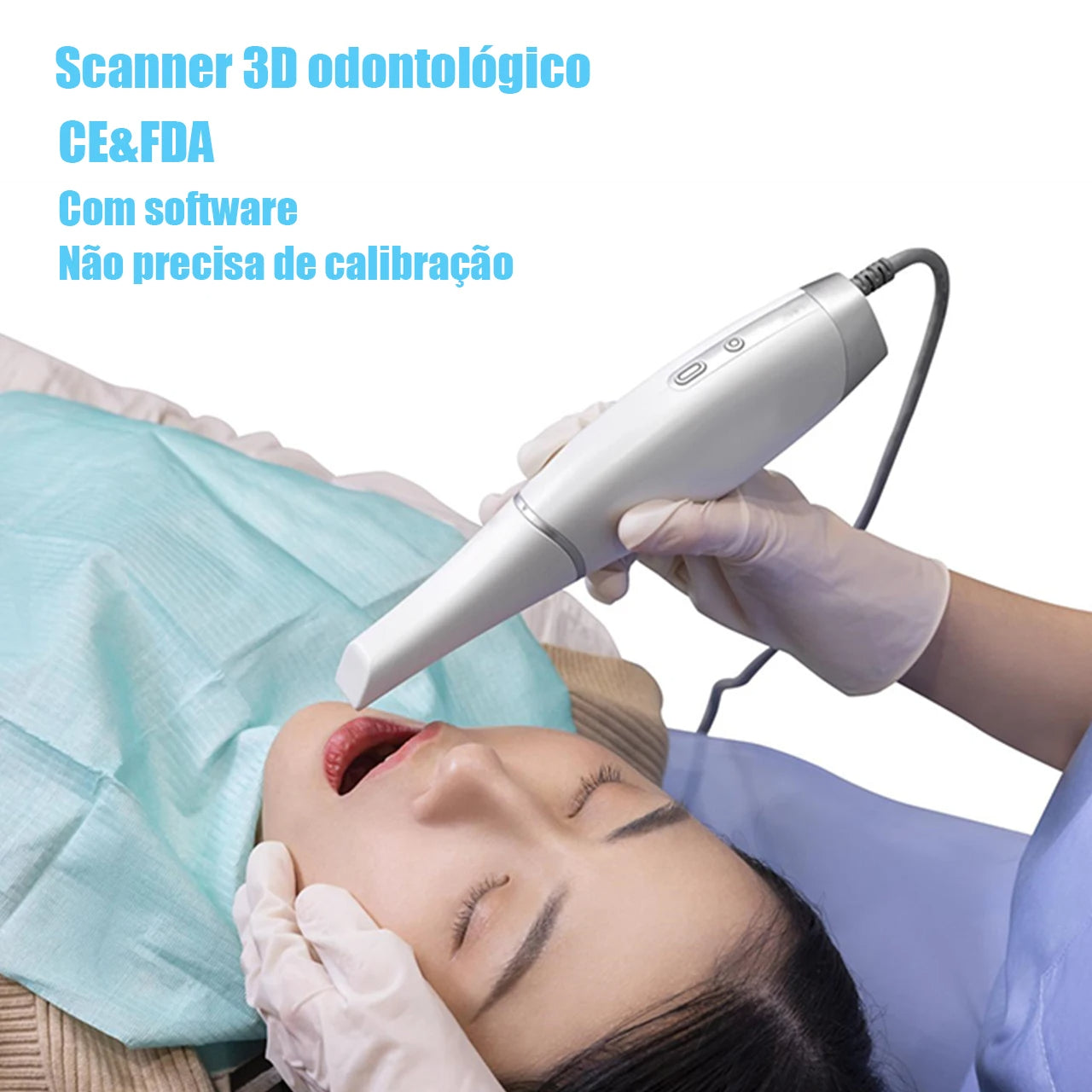 Sensor Digital Intraoral Dental com Software, Scanner 3D, Cor Real CAD CAM, Cadeira Side System, Medit