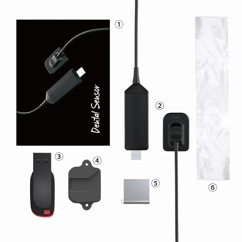 Sensor dental médico de raio x, sistema intraoral digital de transmissão rápida, inclui software, cabo de 3m