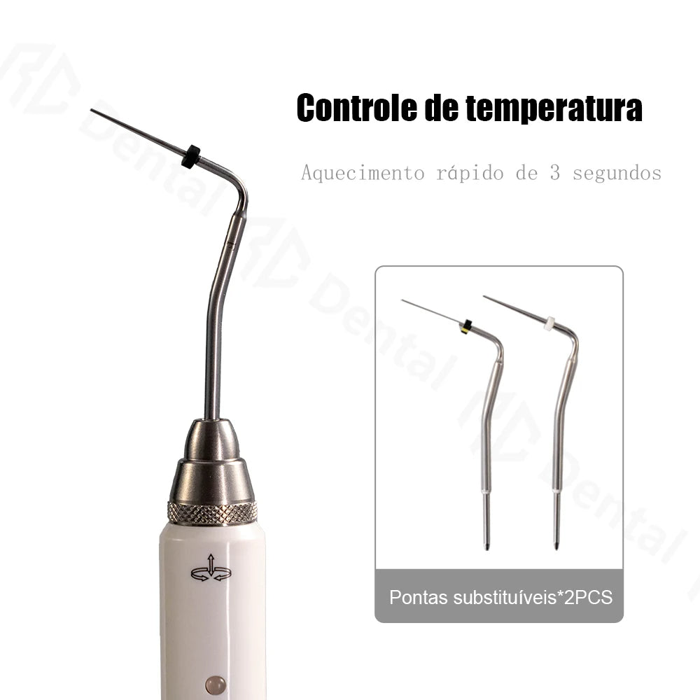 Dental Cordless Wireless Gutta Percha Obturation System Endo Heated Pen+ 2 Tips US EU Plug 220V 110V