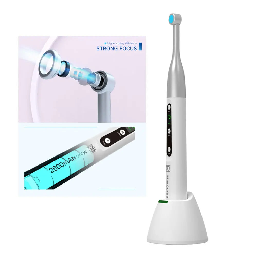 Dental Curing Light Wireless Led Lamp Cordless Adjustable Blue Light Solidify Tools Broad-Spectrum 1 sec cure AI intelligence