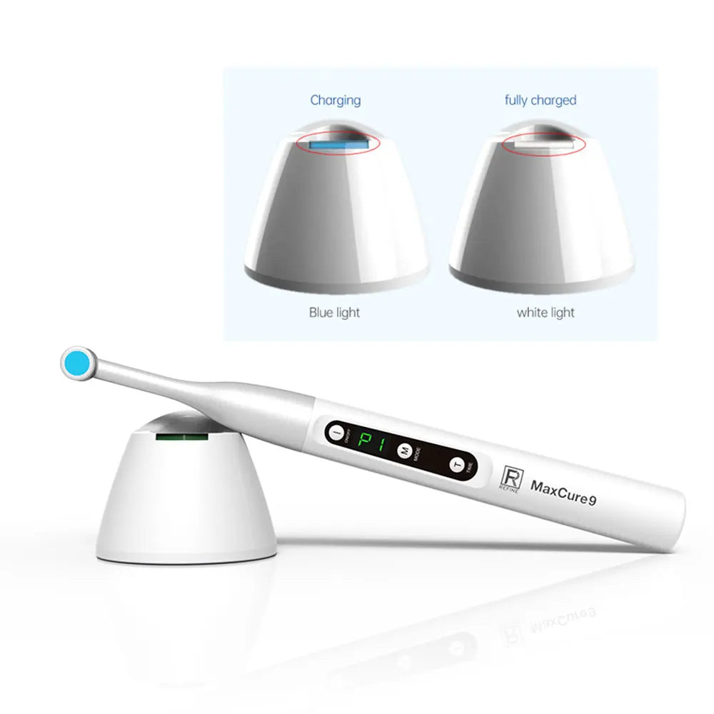 Dental Curing Light Wireless Led Lamp Cordless Adjustable Blue Light Solidify Tools Broad-Spectrum 1 sec cure AI intelligence