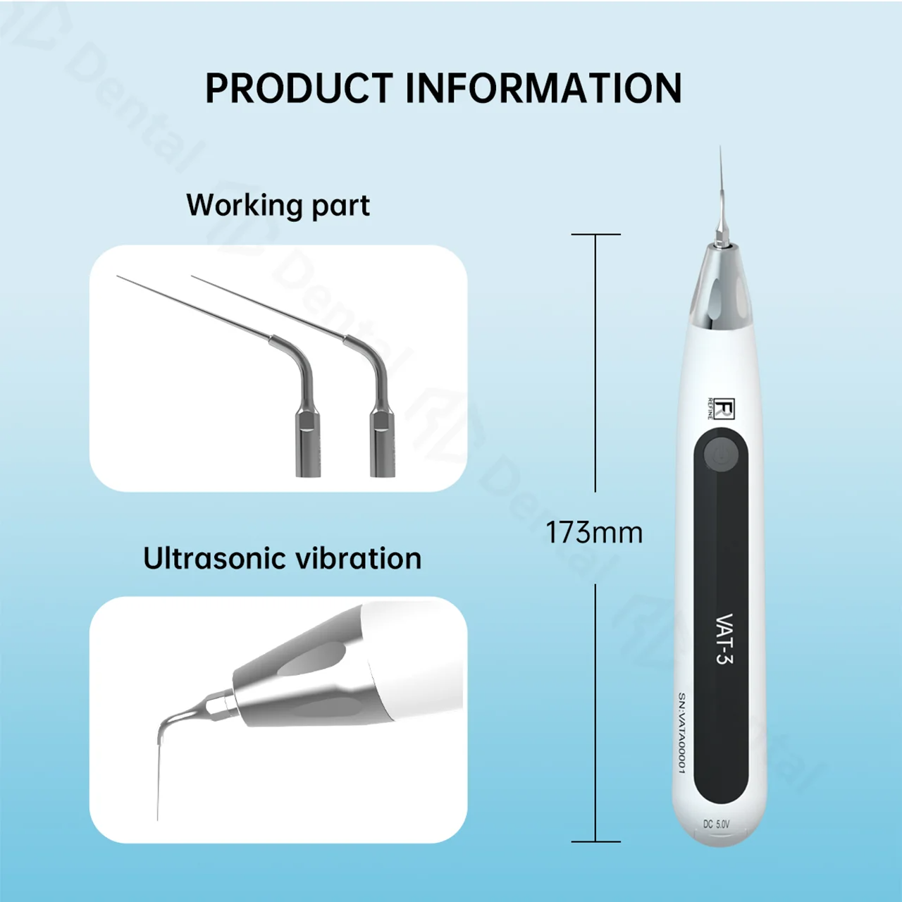 Wireless Ultrasonic Activator Dental Instrument Sonic Irrigator Endo Sonic Activator For Root Canal Tips Dentistry Tools VAT-3