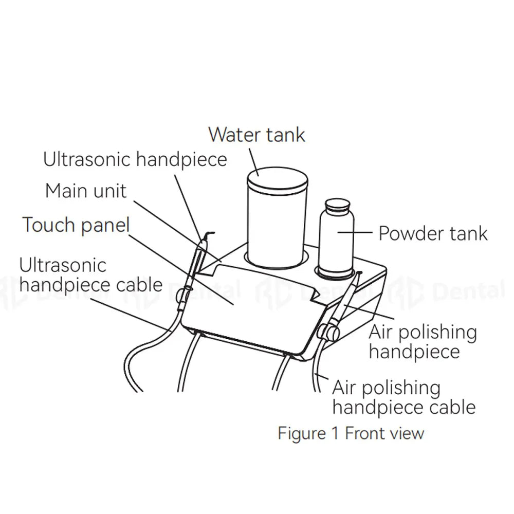 Dental Scaler Combines Ultrasound Scaler Air Polishing Scaler Ultrasonic Periodontal Surgery Air Polisher 2 in 1 Refine PT X