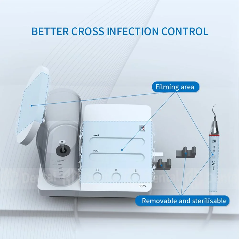 For Vet Pet s Dental Ultrasonic Scaler Endo Scaling Teeth with LED Water Bottle Periodontics Detachable Handpiece Maxpiezo 7+