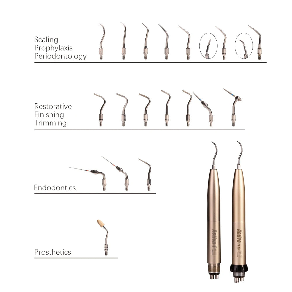 Dental Ultrasonic Air Scaler 2/4 Holes Handpiece Quick Coupler Whiten Teeth Scaling Polishing Cleaning Instrument Activa 1/1S