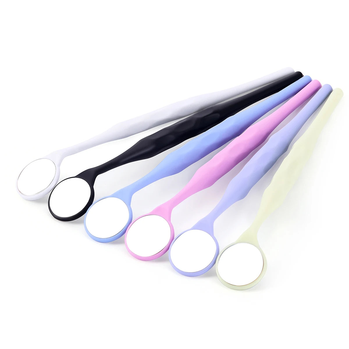 10pcs/Box With Random Colors Dental Double Sided Handle Mouth Mirrors